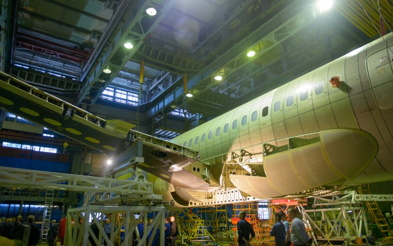 Центроплан самолета МС-21