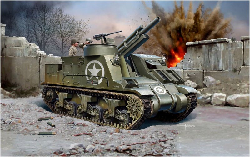 105-Мм самоходная гаубица m7 Priest модель