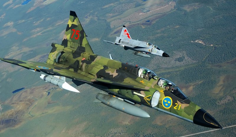 Боевой самолет Сааб 37 Вигген