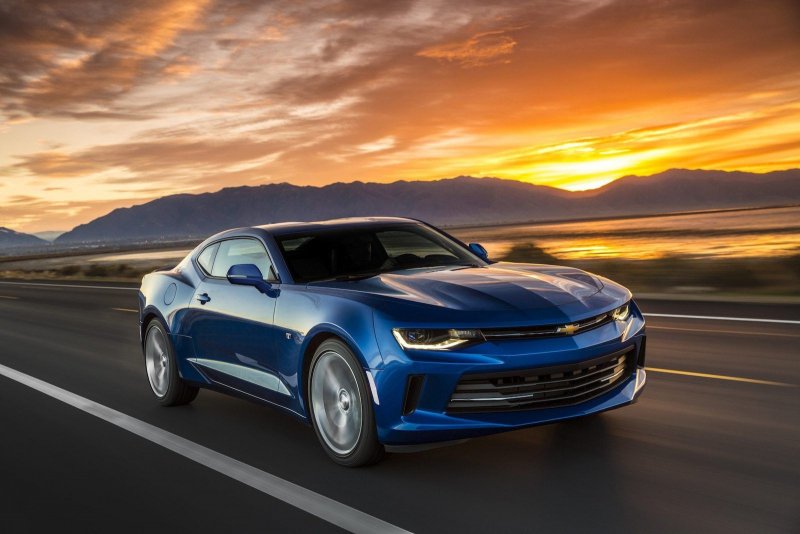 Chevrolet Camaro zl1 синяя