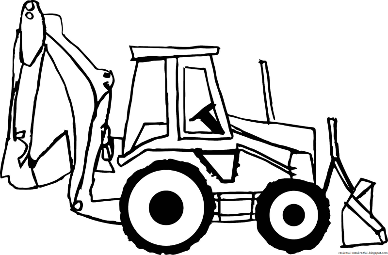 Раскраска трактор John Deere