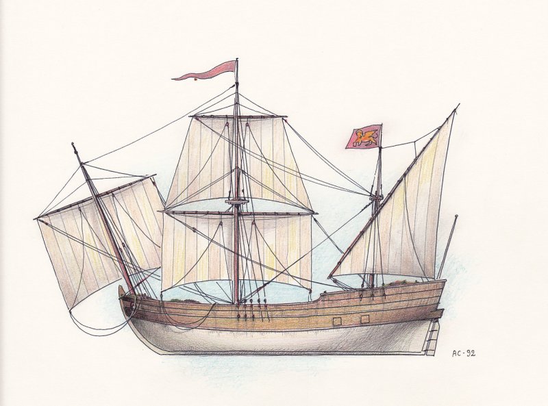 Парусник примитивный рисунок