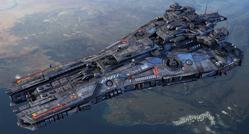 Космический корабль Sci Fi флагман