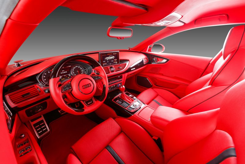 Audi rs6 красный салон
