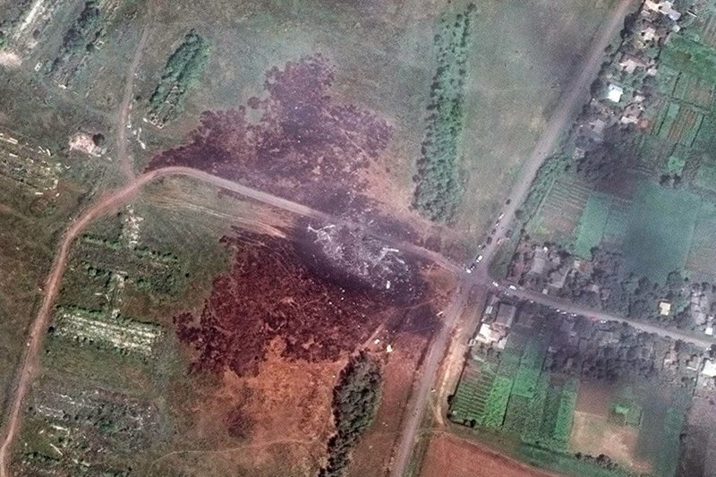 Спутниковые снимки mh17