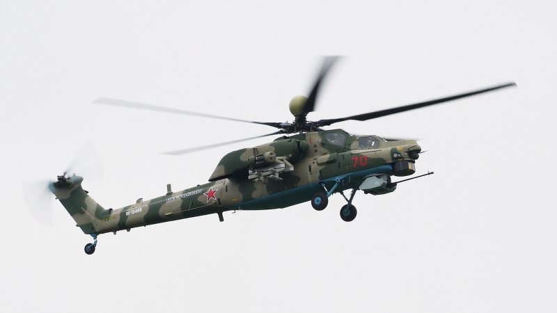 Вертолёт ка-52 Аллигатор в небе