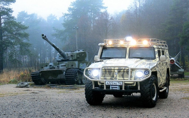 ГАЗ тигр на бездорожье