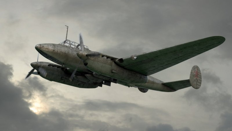 Бомбардировщик пе-2 с моторами м-82