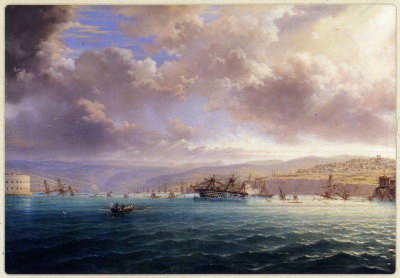 Севастополь 1854-1855 затопление кораблей