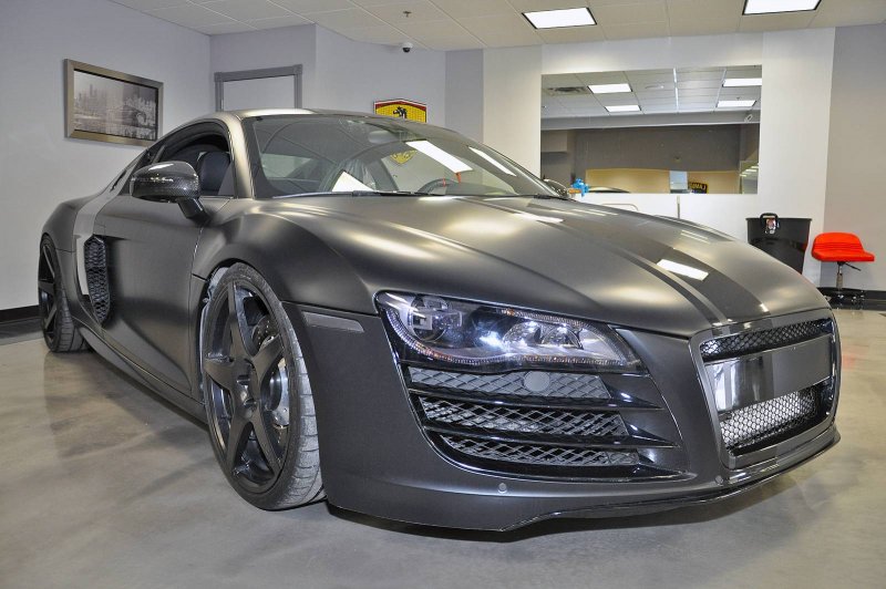 Ауди r8 черная матовая