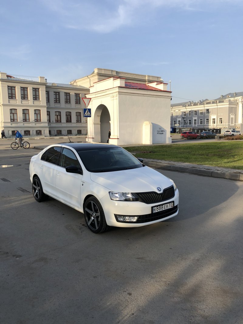 Матовый белый Skoda Rapid