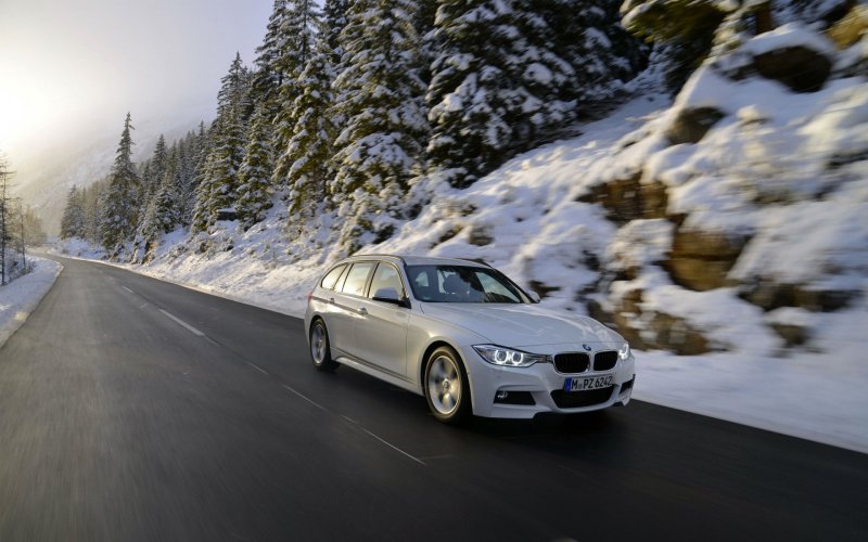 BMW f30 в снегу