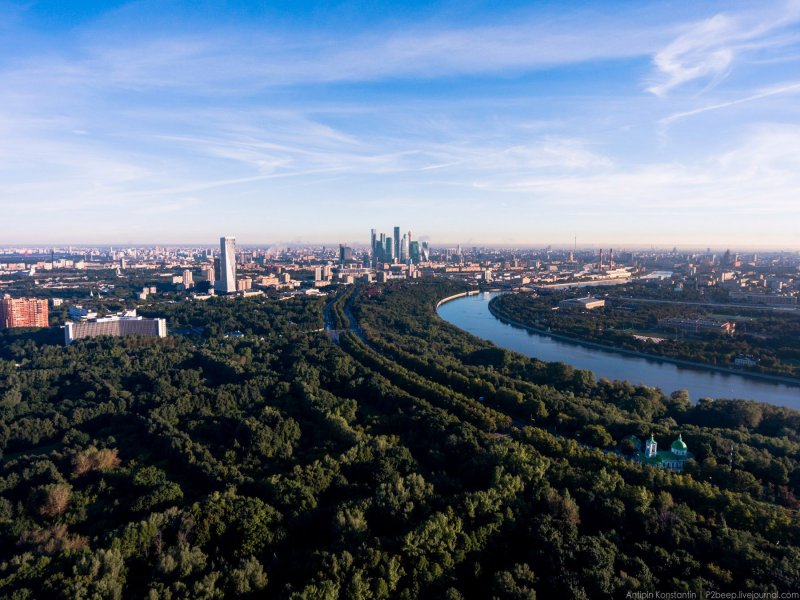 Москва с птичьего полета район Очаково Матвеевское