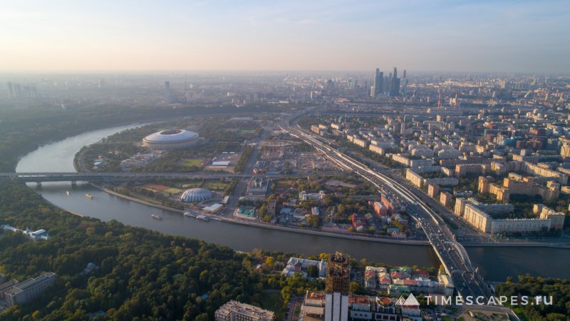 Москва Хамовники район с высоты птичьего полета