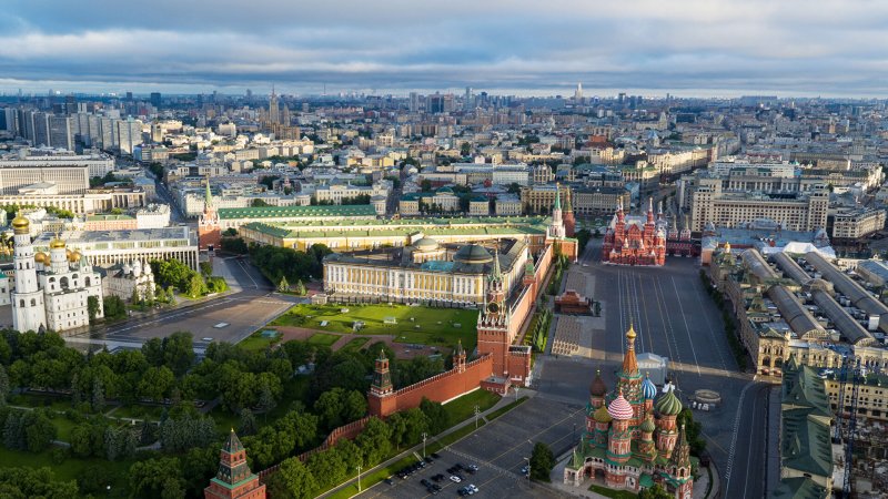 Московский Кремль с высоты птичьего полета