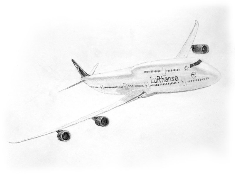 Самолет Боинг 747 400 раскраска
