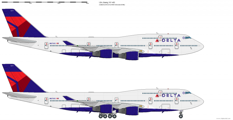 Boeing 747-400 чертеж