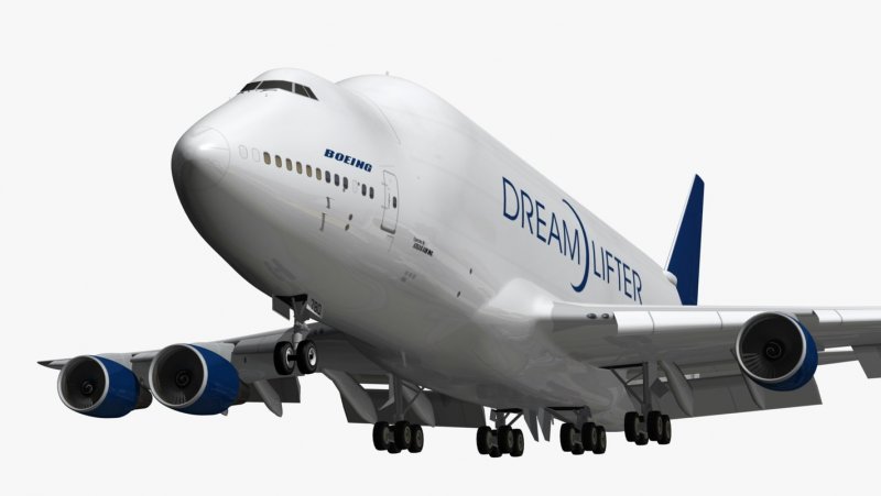 Самолёт Boeing 747-400 раскраска с боку