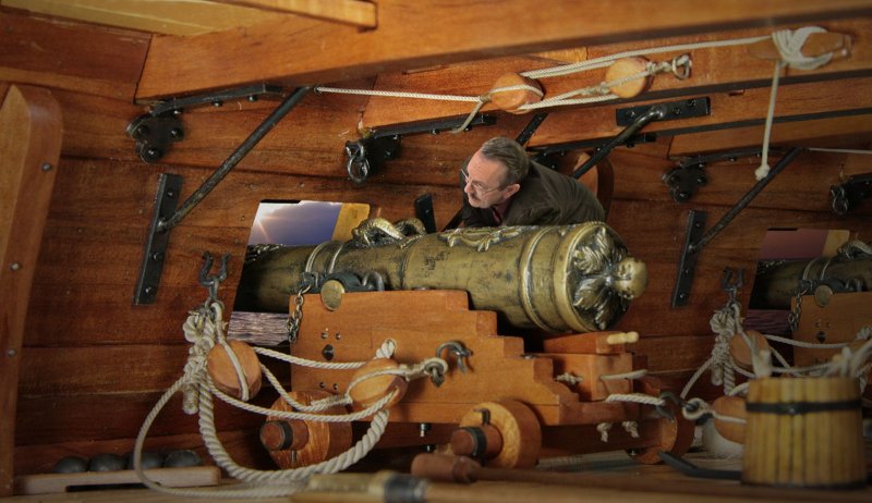 Морская 12 фунтовая пушка XVIII век