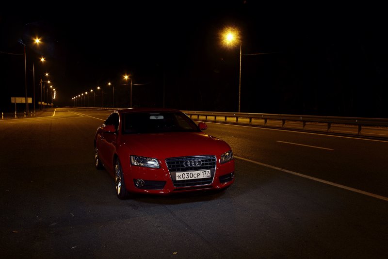 Audi a5 2008 ночью