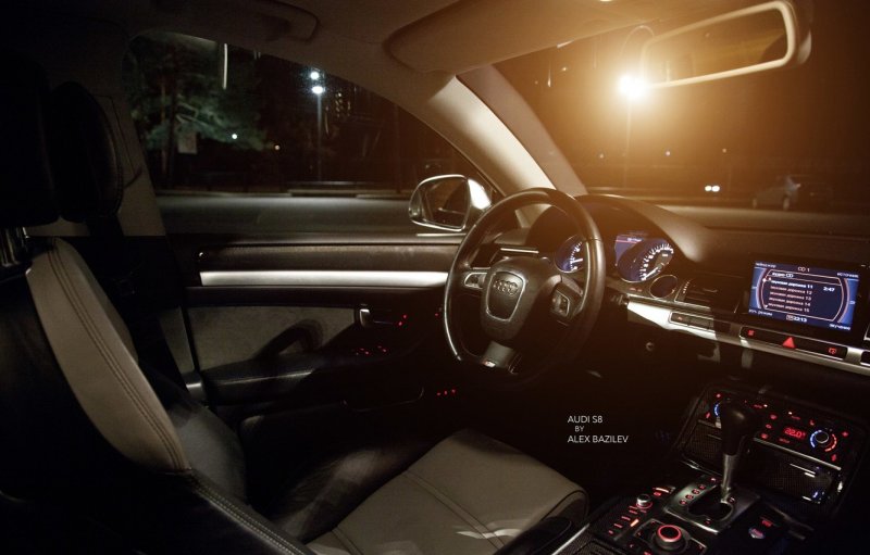 Audi салон ночью