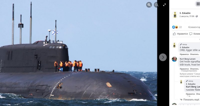Подводная лодка в Баренцевом море