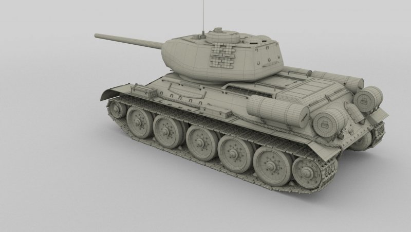 Т34 85 танк экранированный