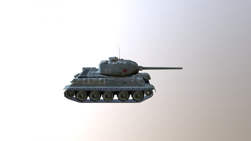 Танк т 34 85 3д модель