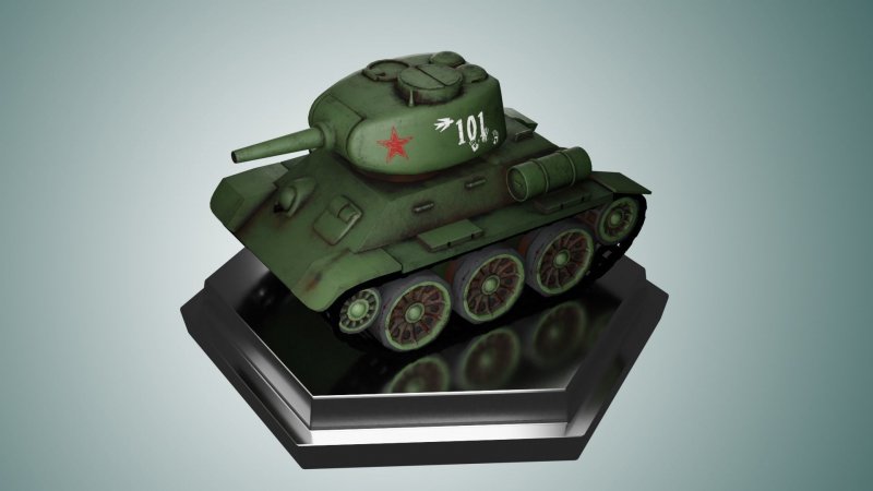 Танк т34 3д модель