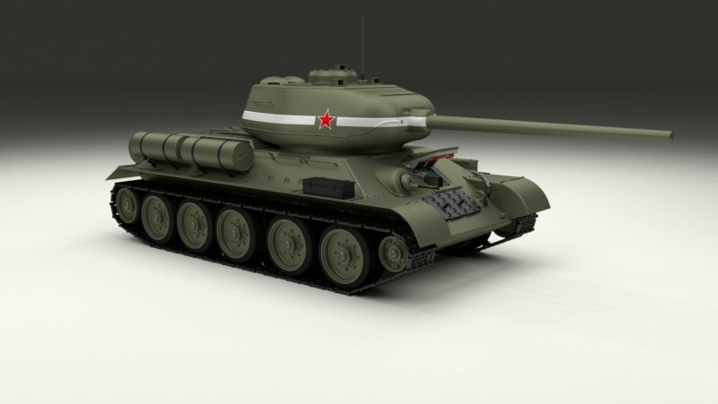 Танк т 34 85 3д модель