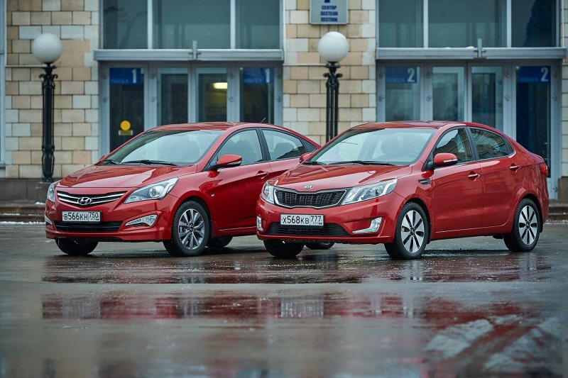 Hyundai Solaris 2013 и Kia Rio