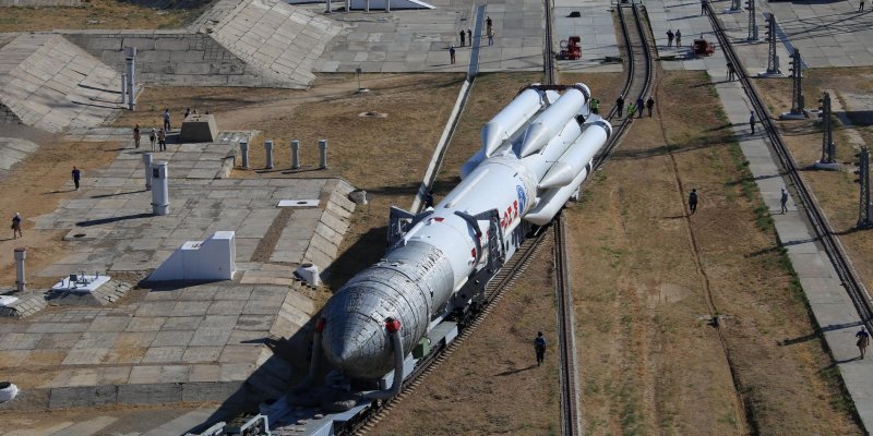 Ракета на космодроме Байконур