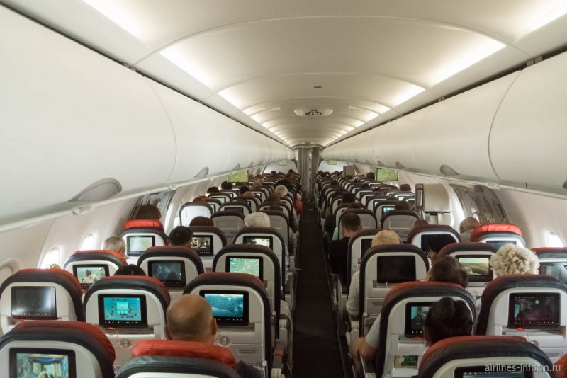 Turkish Airlines Airbus a321 салон