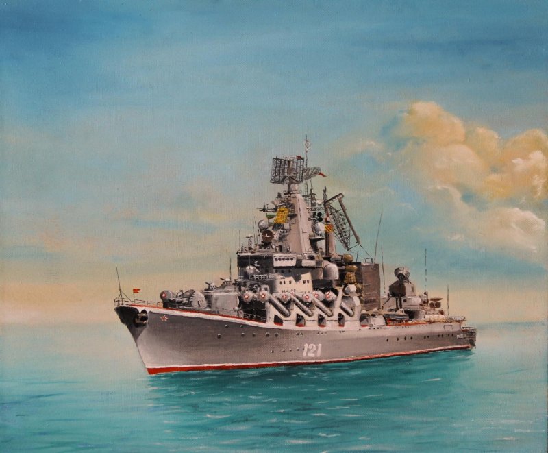 Картины на продажу военных кораблей СССР купить в Уфе