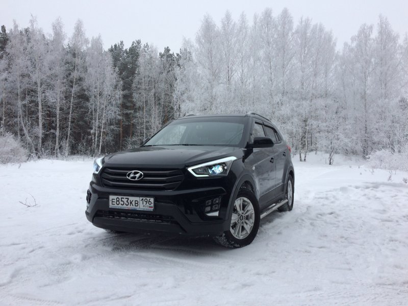 Hyundai Creta чёрный зима