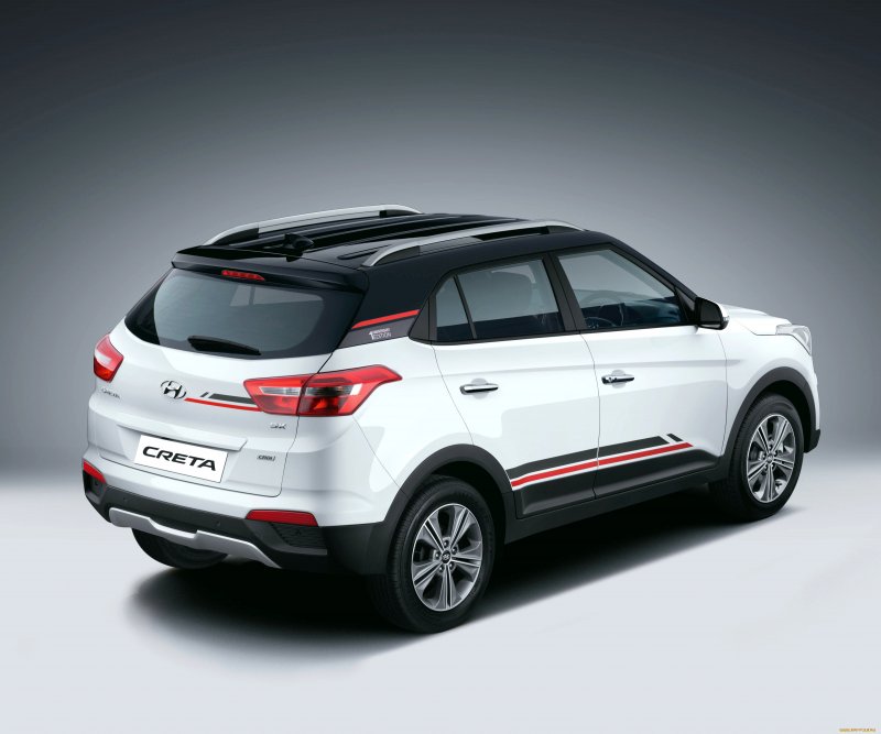 Hyundai Creta 2020 белая с черной крышей