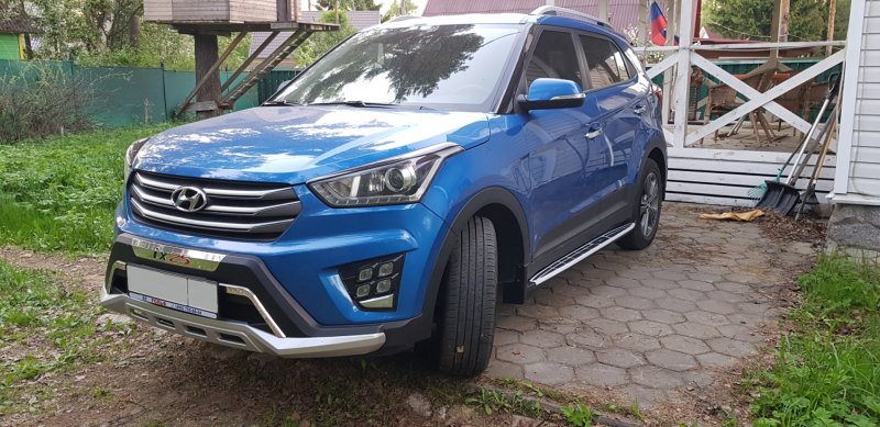 Пороги ОЕМ стайл Hyundai Creta (2016-)