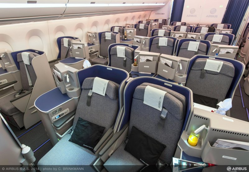 Самолёт Airbus а350-900 салон