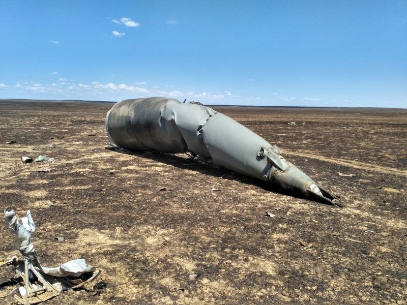 Обломки ракеты