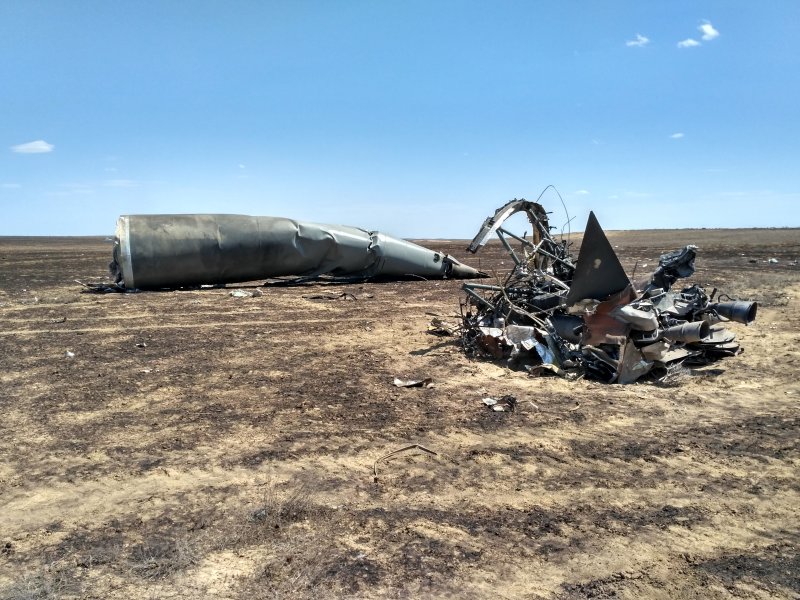 Обломки ракеты