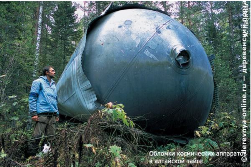 Ступени ракет в тайге