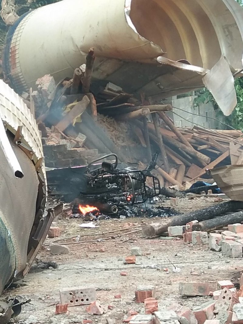 Обломки ракеты