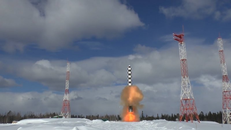 Старт ракеты Сармат