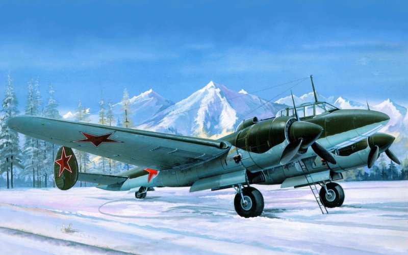 Советский пикирующий бомбардировщик пе-2