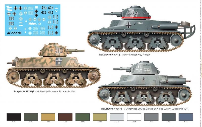 PZKPFW 38 H 735 F сборная модель