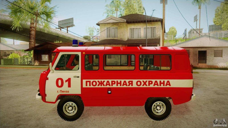 УАЗ 452д пожарный, красный