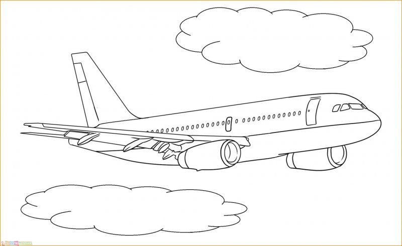 Раскраска самолет Боинг 737