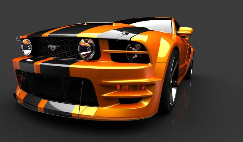 Ford Mustang Shelby gt500 оранжевый