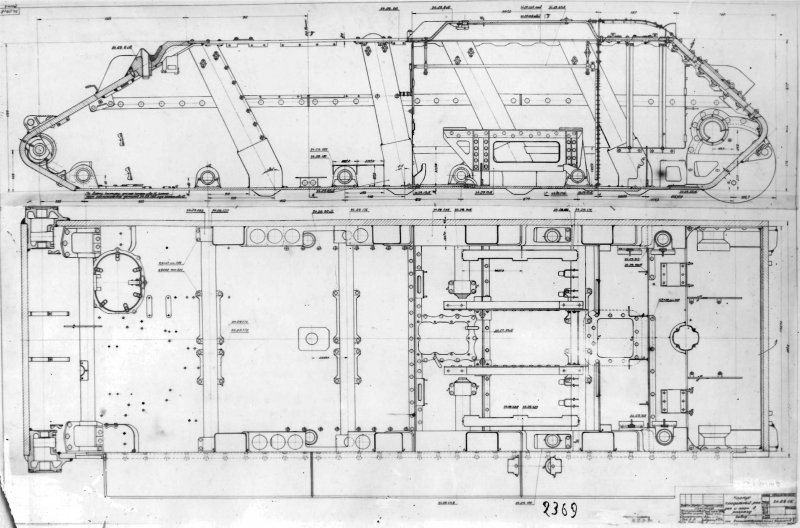 Чертеж корпуса танка т-34-85 с размерами