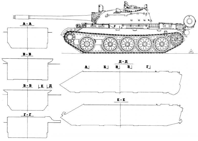Корпус танка т-55